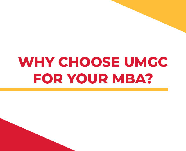 A Banner showing 'Why choose UMGC for your MBA?'